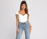 Sweet Vibes Corset Crop Top